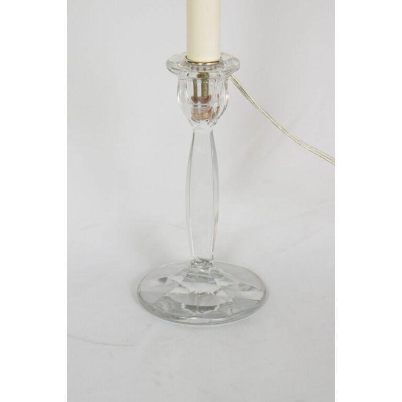 Unknown Pair of Glass Candlestick Table Lamps For Sale
