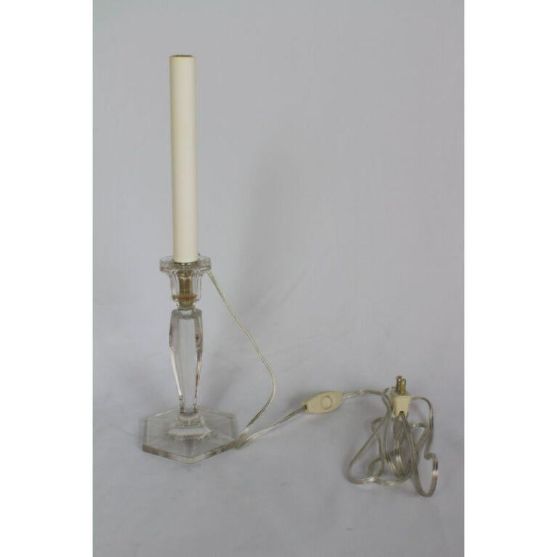 Pair of Glass Candlestick Table Lamps 1