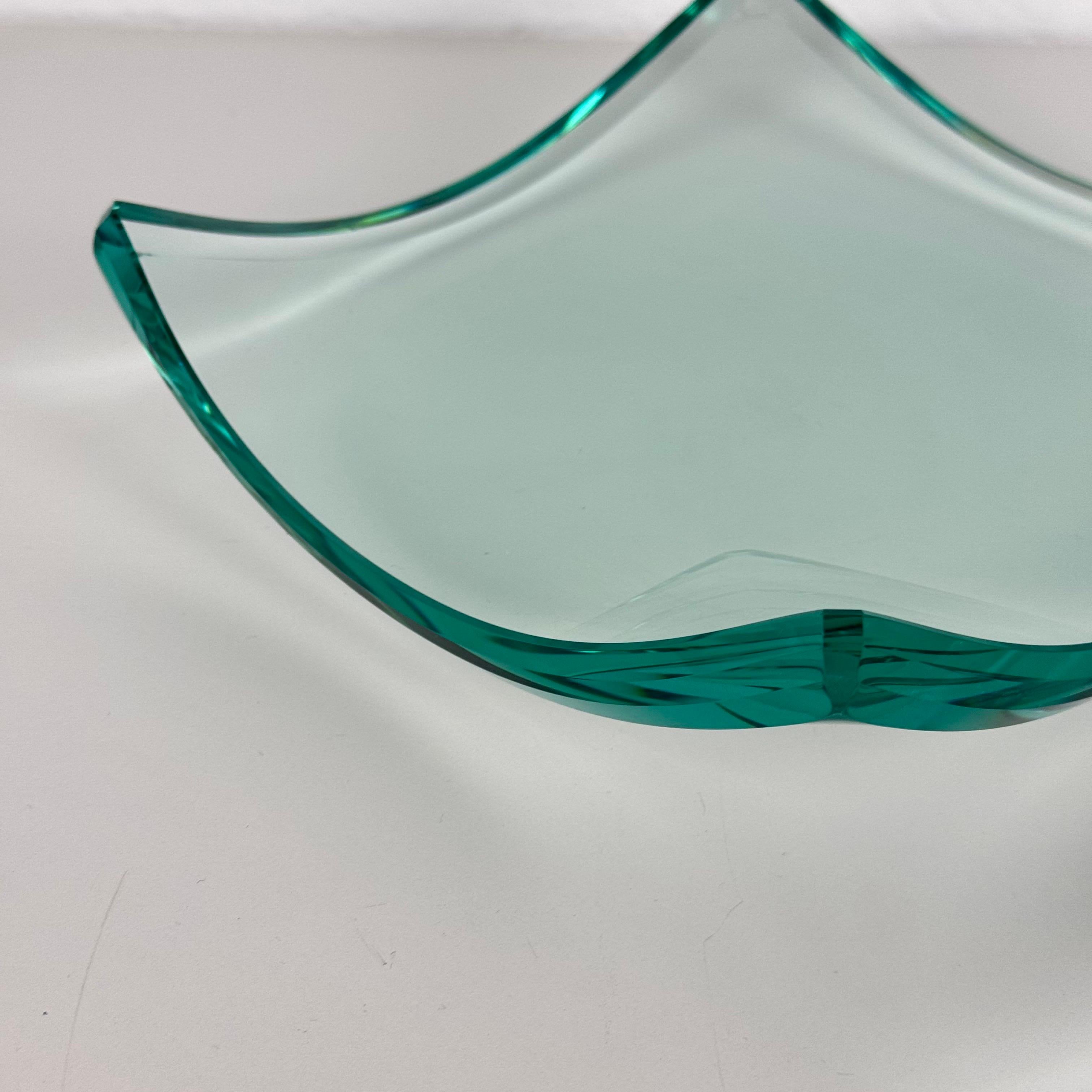 Coppia di vassoi / posacenere in vetro di Pietro Chiesa per Fontana Arte, anni '40 in vendita 1