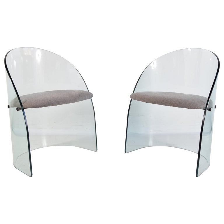 Glass Chairs - 67 For Sale at 1stDibs | glass chairs for sale