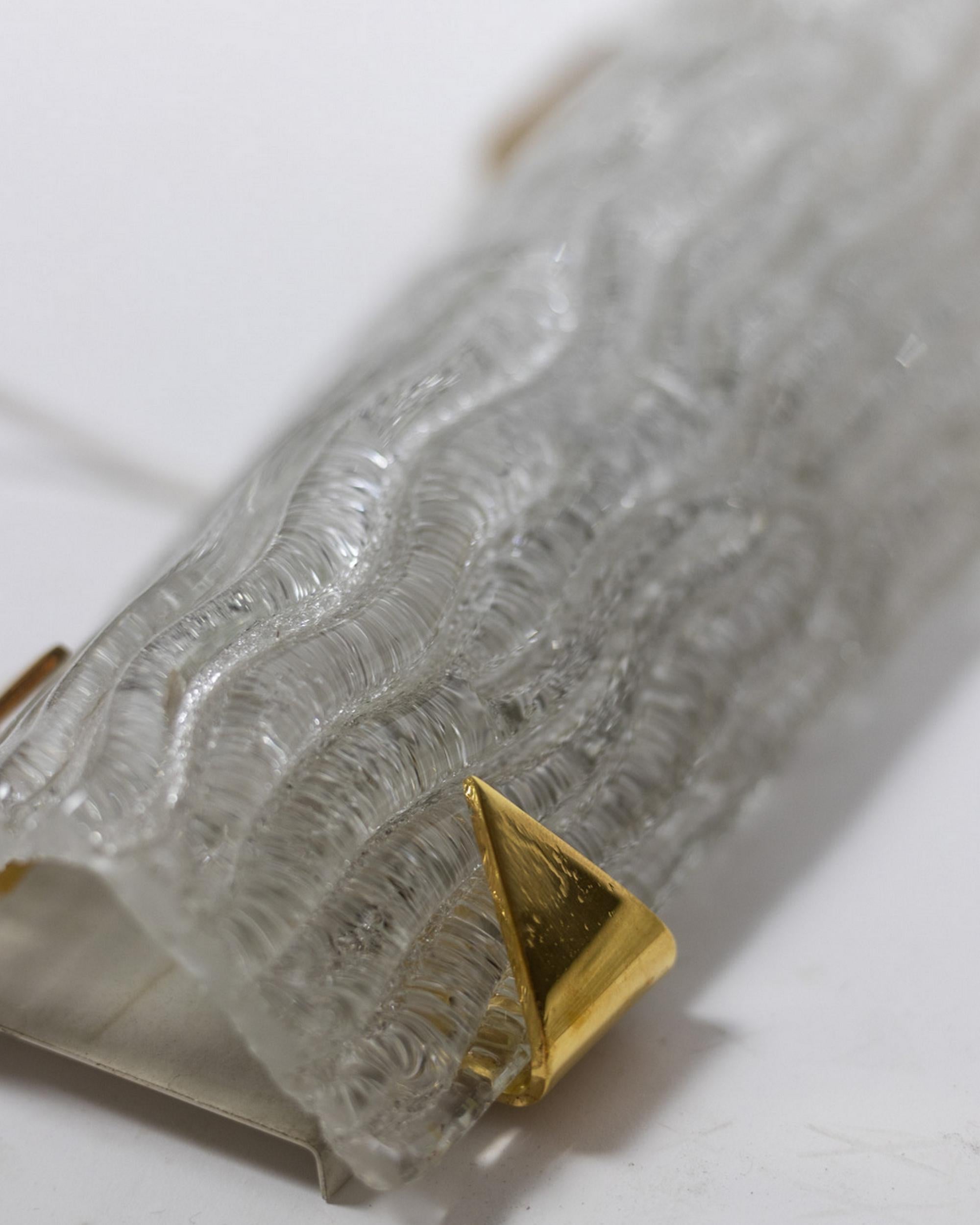 Milieu du XXe siècle Paire d'appliques en verre, Editions Maison Arlus, Paris, France, vers 1960
