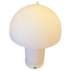 Pair of Glass & Metal Bases Mushroom Table Lamps