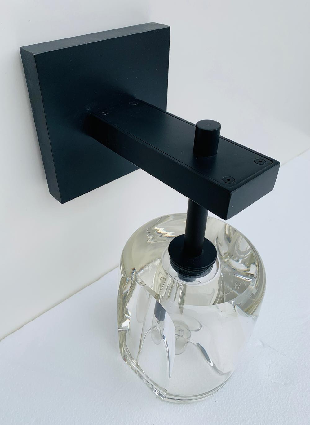 Pair of Glass & Metal Sconces by Alison Berger 4