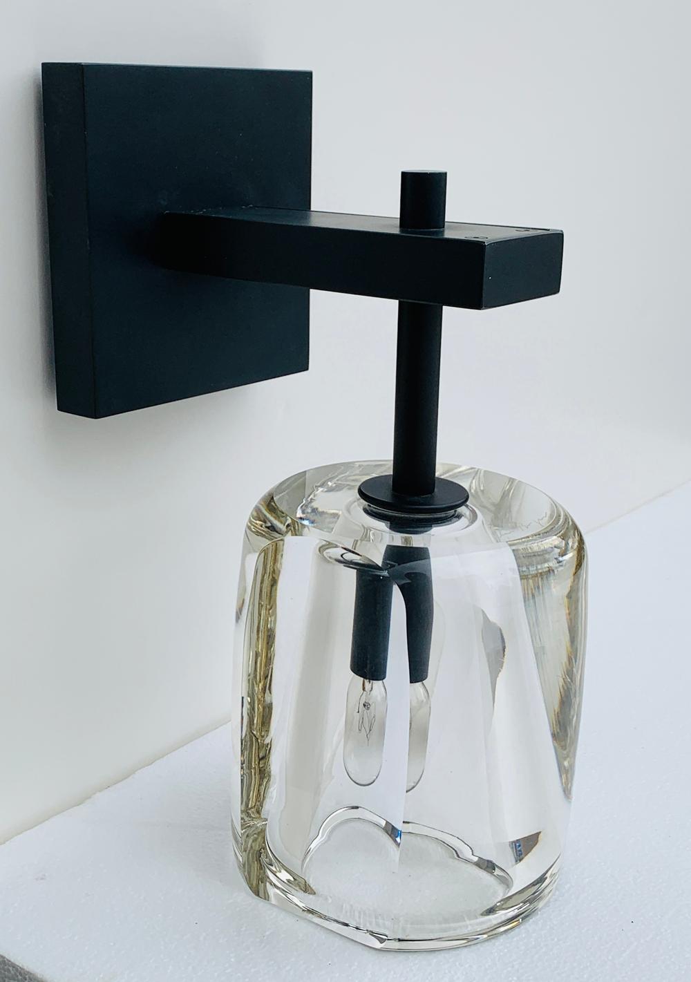 Pair of Glass & Metal Sconces by Alison Berger 5