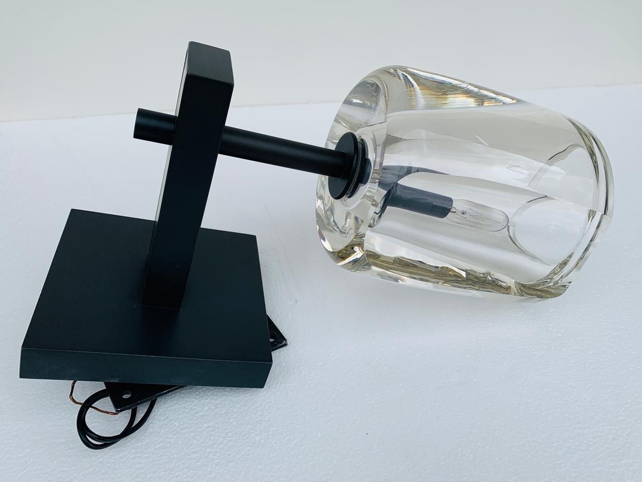 Modern Pair of Glass & Metal Sconces by Alison Berger