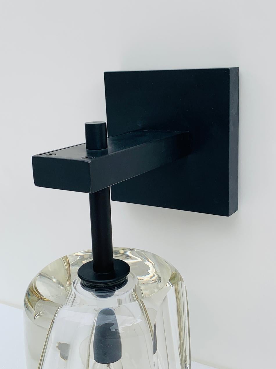 Pair of Glass & Metal Sconces by Alison Berger 1
