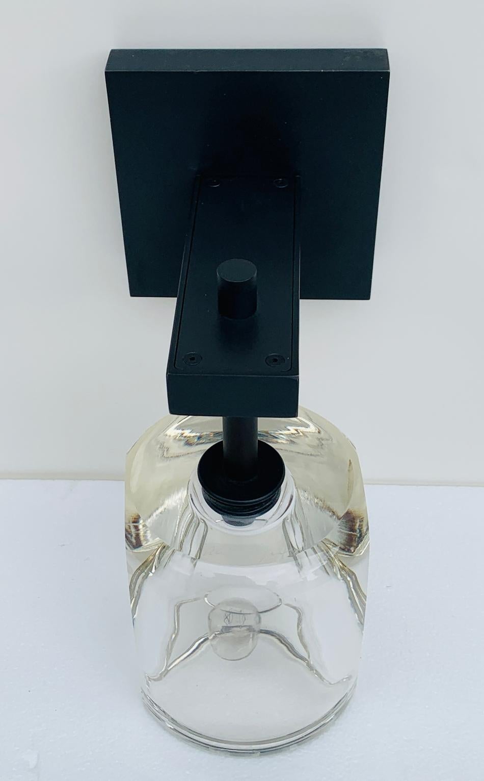 Pair of Glass & Metal Sconces by Alison Berger 3