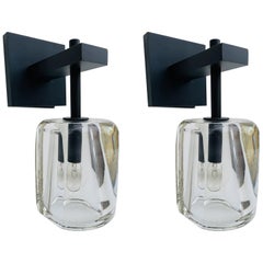 Pair of Glass & Metal Sconces by Alison Berger