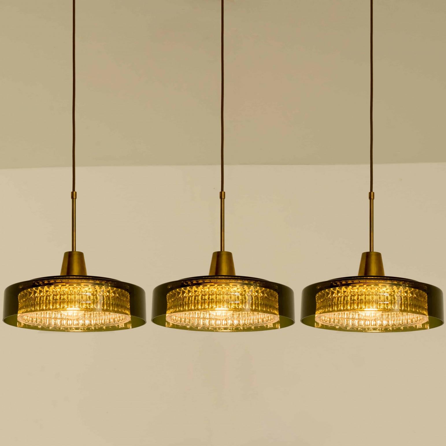 Autre Paire de suspensions en verre de Carl Fagerlund pour Orrefors, années 1960 en vente