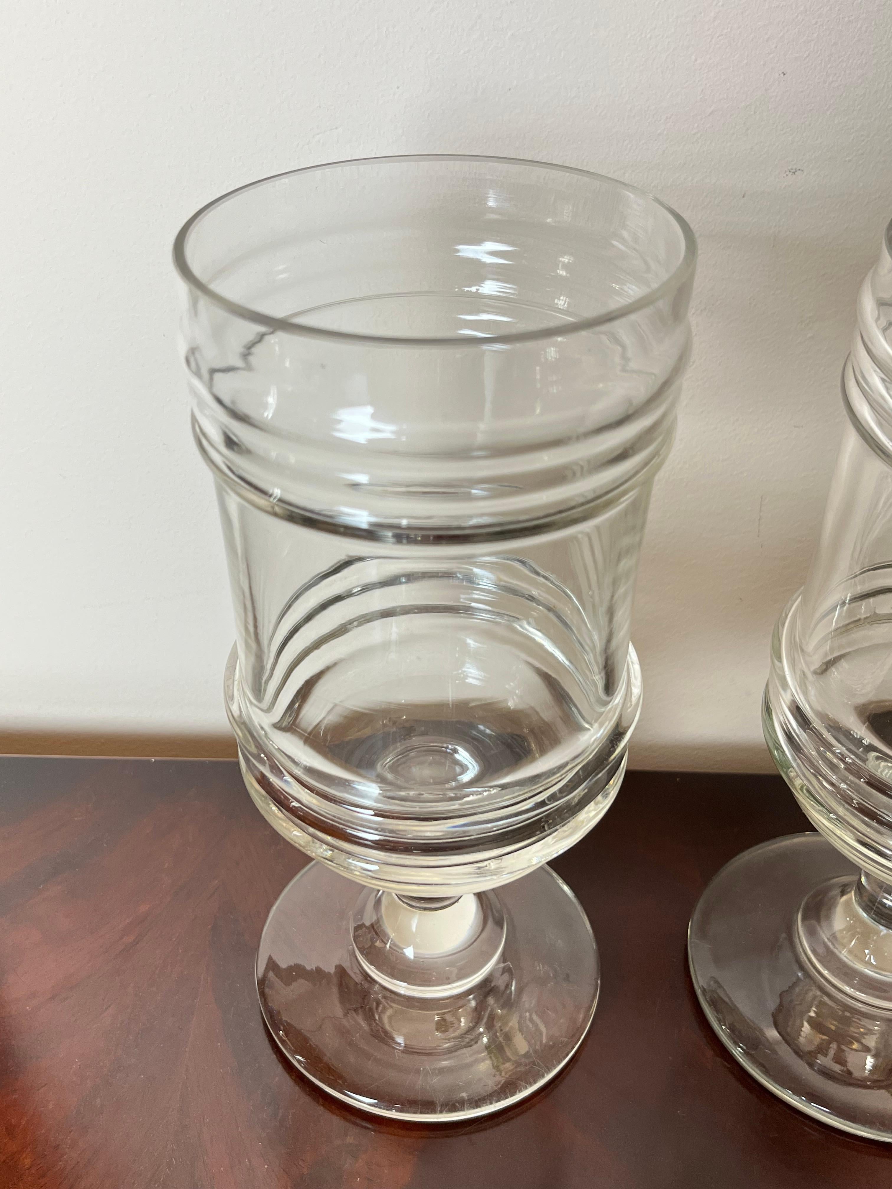 Pair of Glass Pharmacy Jars, Italy, 1930s In Excellent Condition For Sale In Palermo, IT