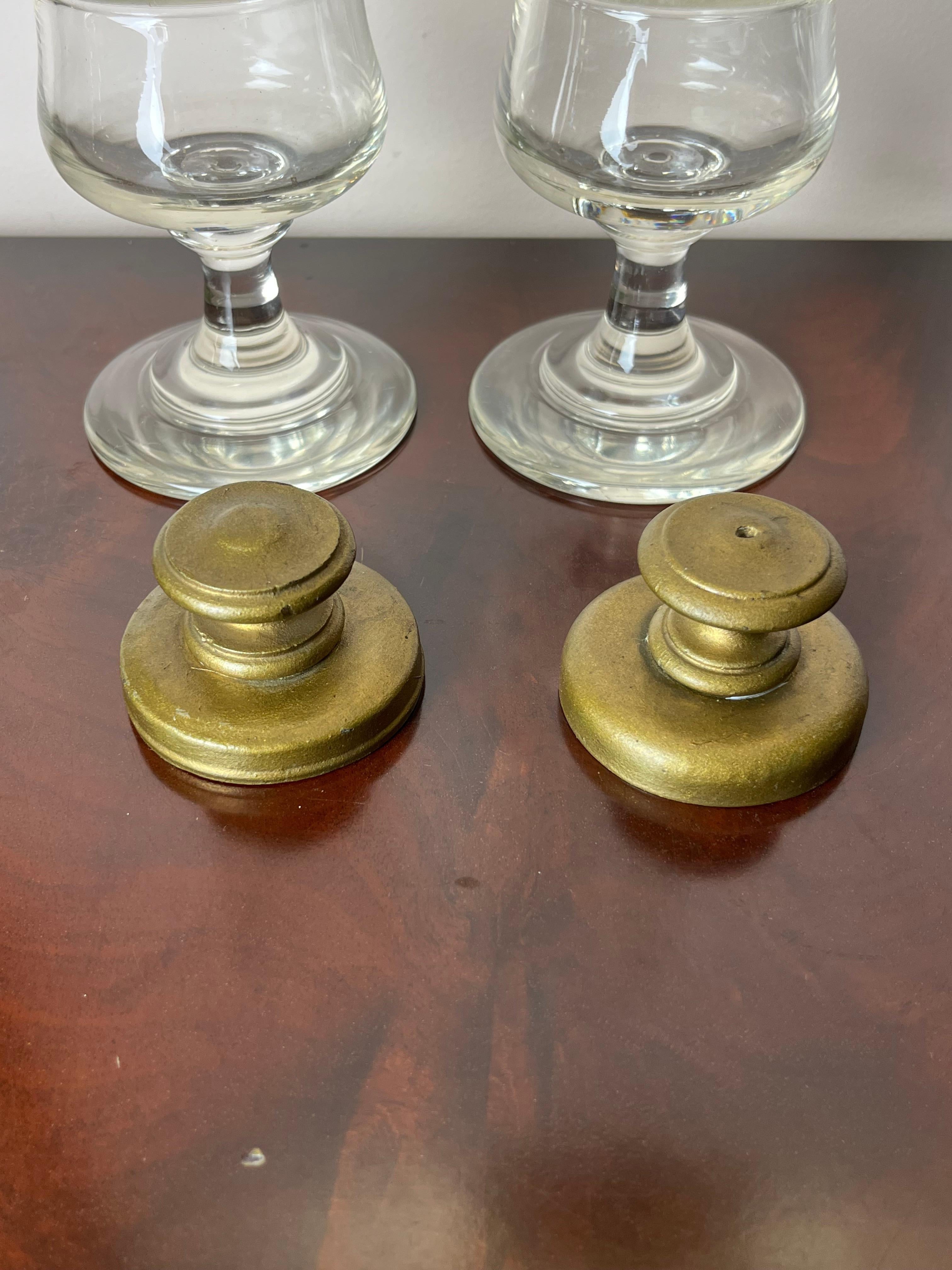Pair of Glass Pharmacy Jars, Italy, 1930s In Good Condition For Sale In Palermo, IT