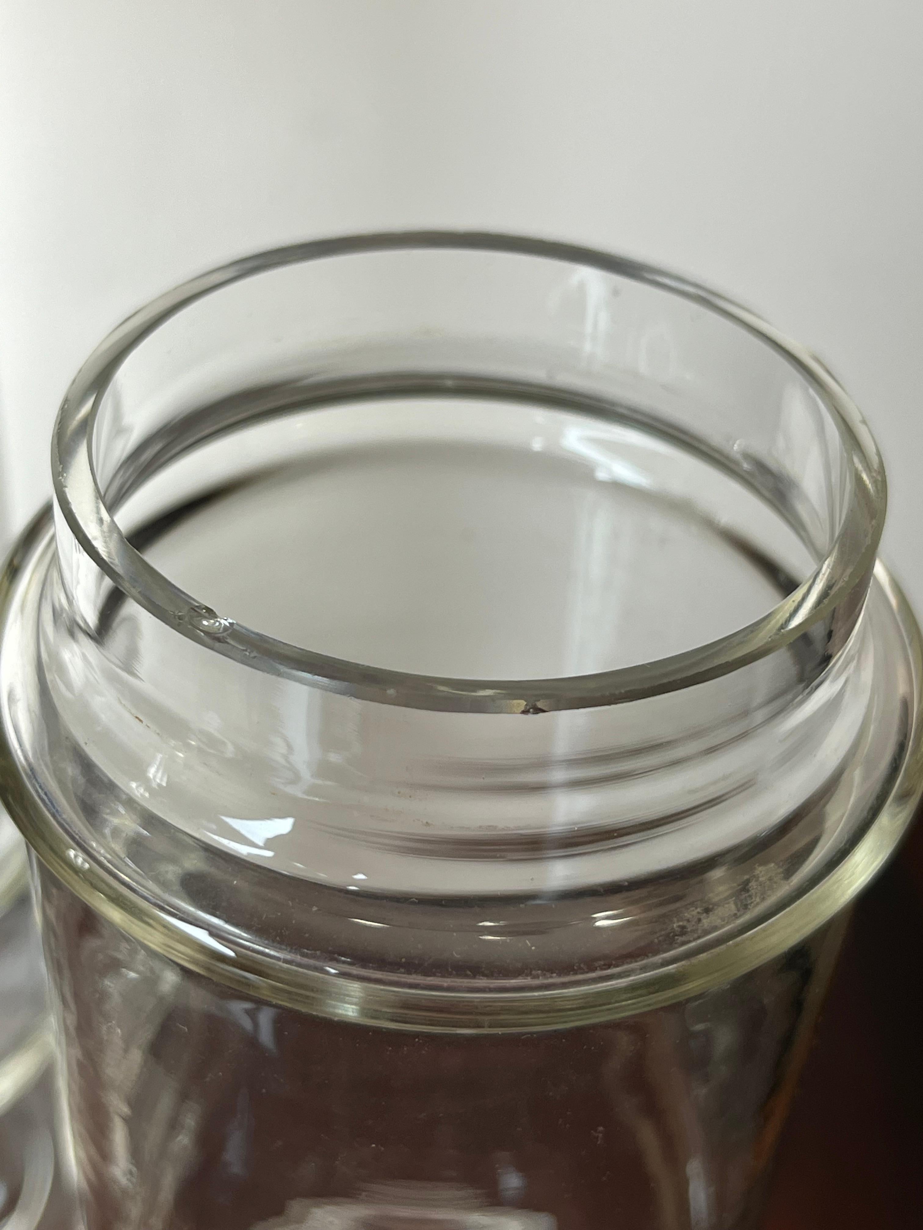 Pair of Glass Pharmacy Jars, Italy, 1930s For Sale 3