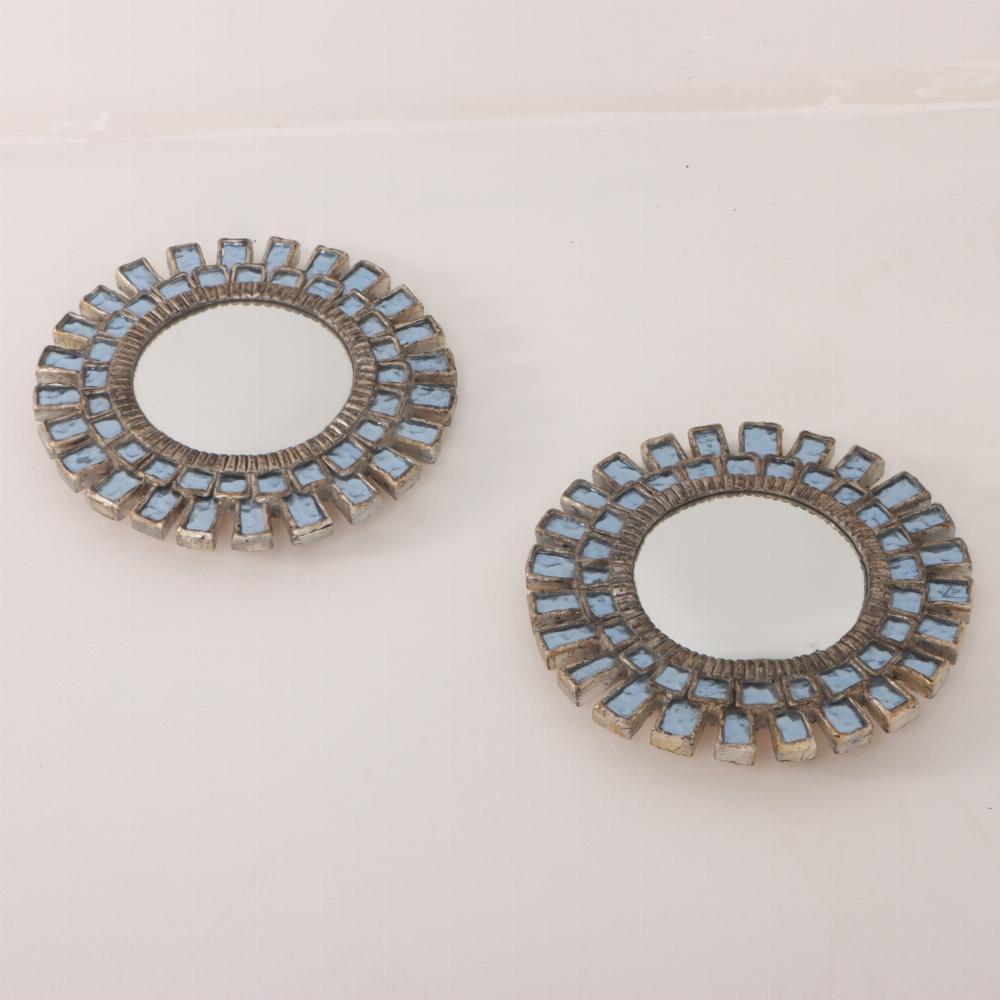 Mid-Century Modern Pair of Glass & Resin 