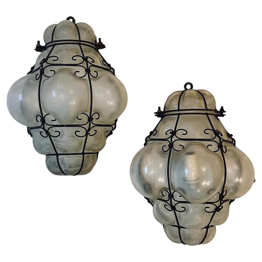 Pair of Glass Sconces
