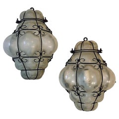 Pair of Glass Sconces