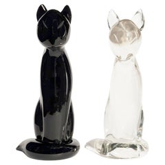 Pair of glass sculptures, Cats, Archimede Seguso, Murano, circa 1960-1970 Pair of glass sculptures, Cats, Archimede Seguso, Murano, circa 1960-1970