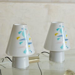 Pair of Glass Sidecar Lamps by Alessandro Mendini for Artemide, France, 1980s