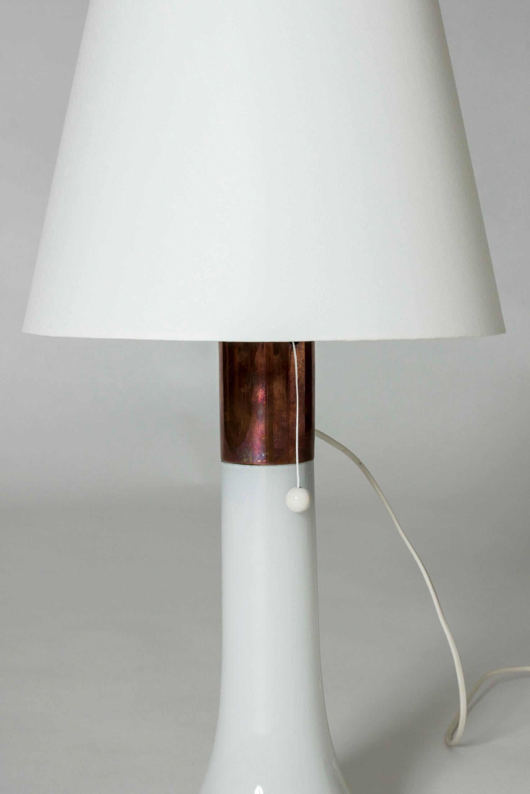 Pair of Glass Table Lamps by Lisa Johansson-Pape for Orno, Sweden, 1950s In Good Condition In Stockholm, SE