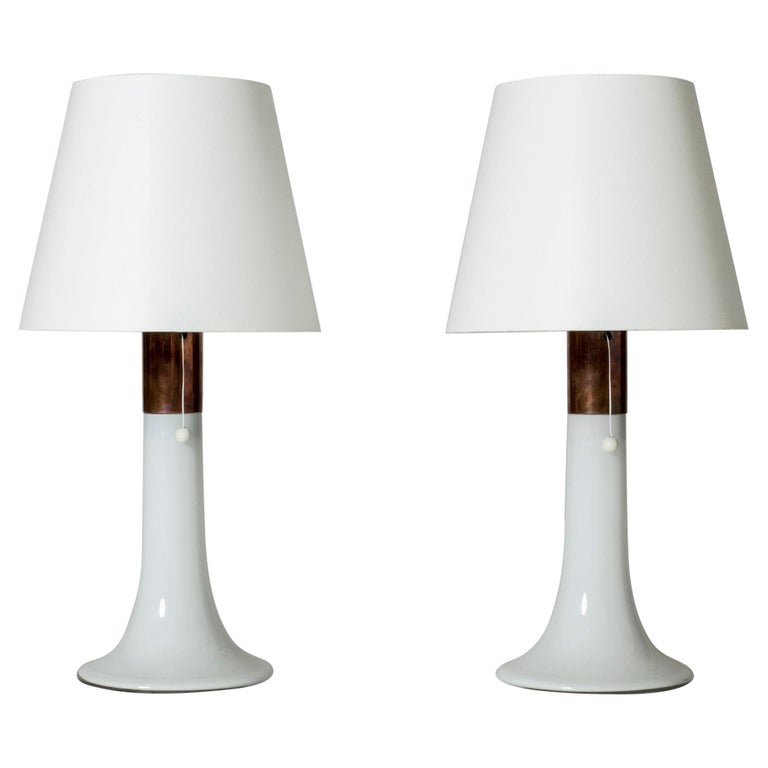 Pair Of Glass Table Lamps By Lisa, Boconcept Stockholm Table Lamp