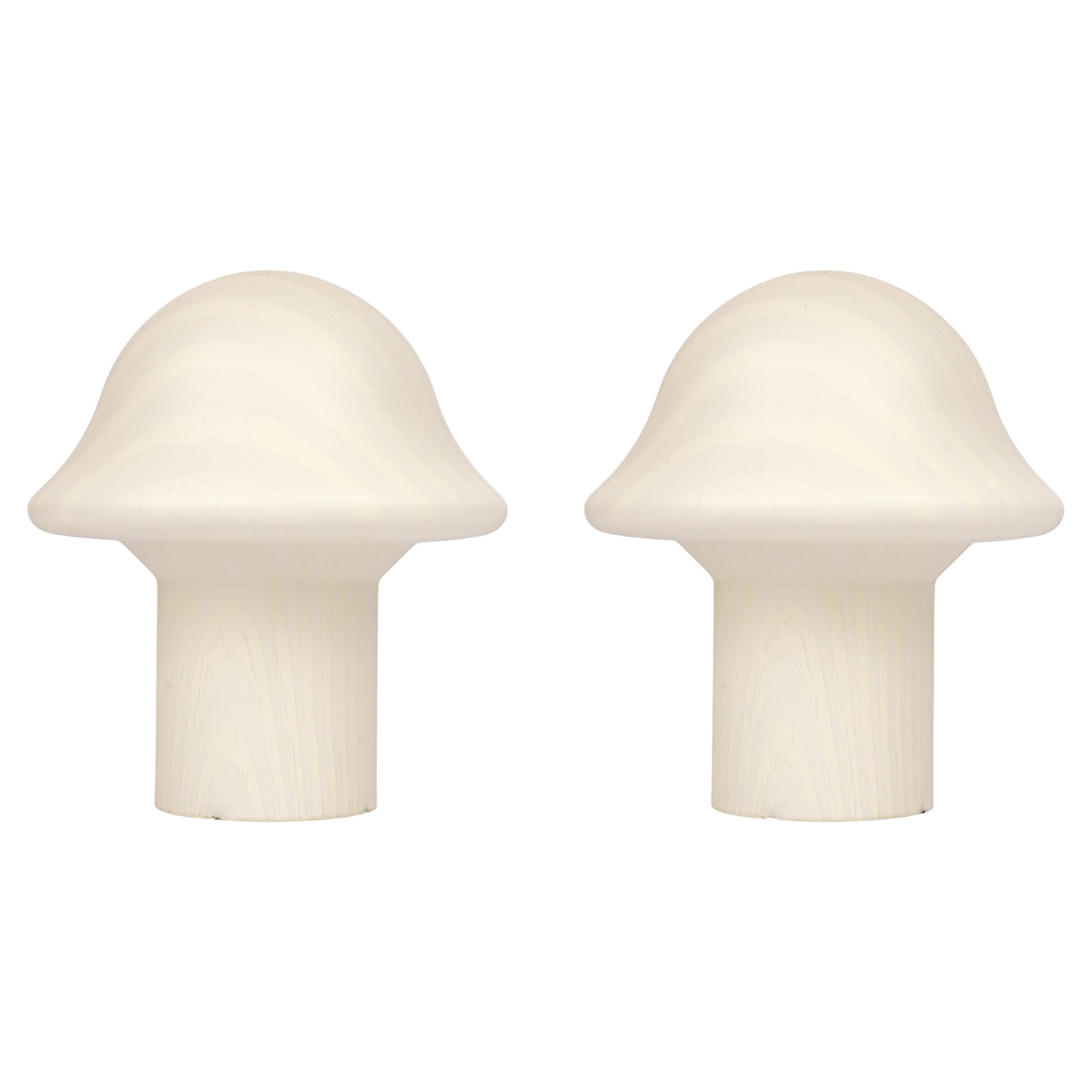 Pair of Glass Table Lamps by Peil & Putzler, Germany, 1970s