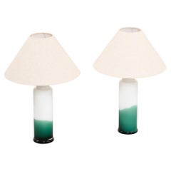Pair of Glass Table Lamps by Uno & Östen Kristiansson for Luxus, Sweden, 1970s