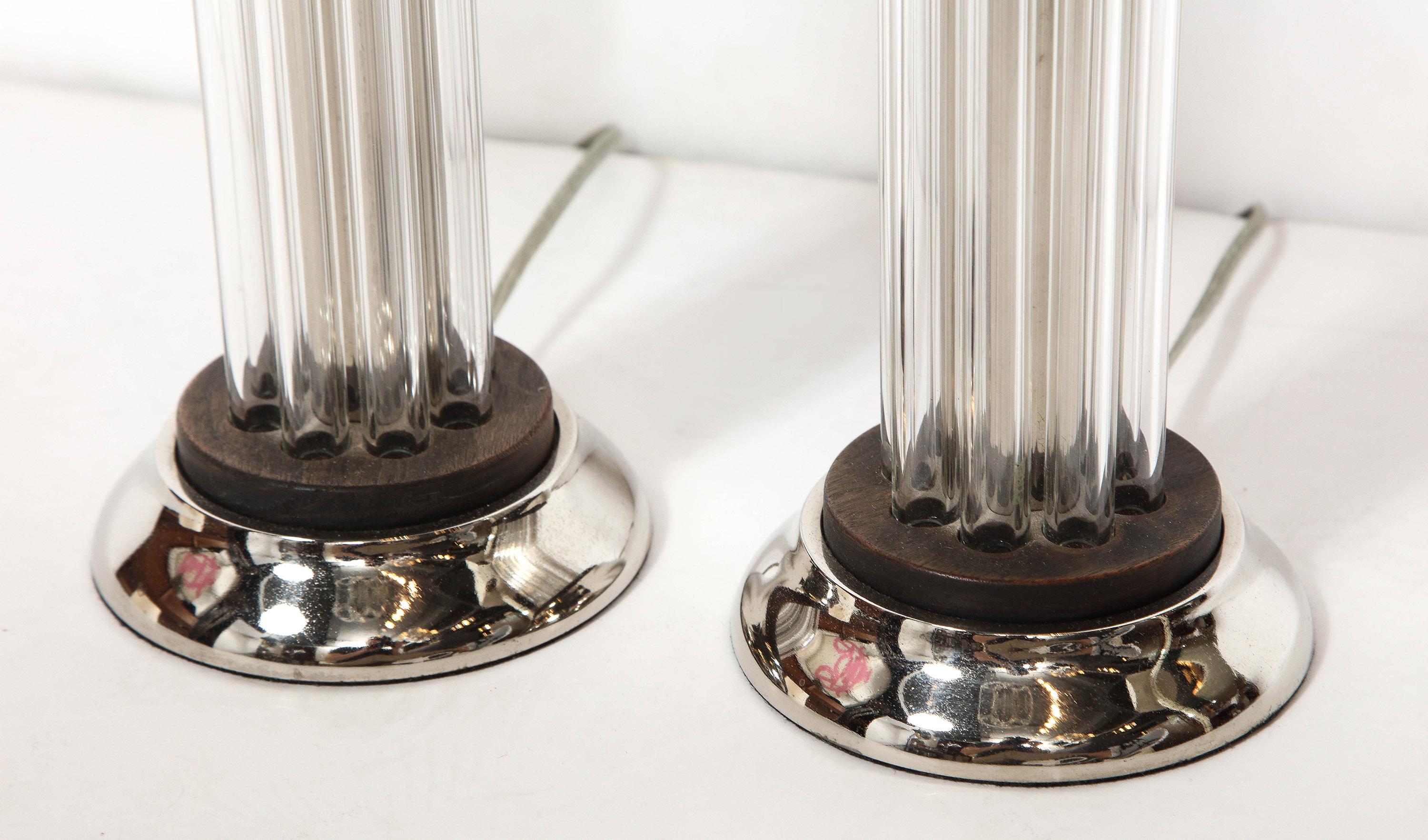 Pair of Glass Table Lamps 1