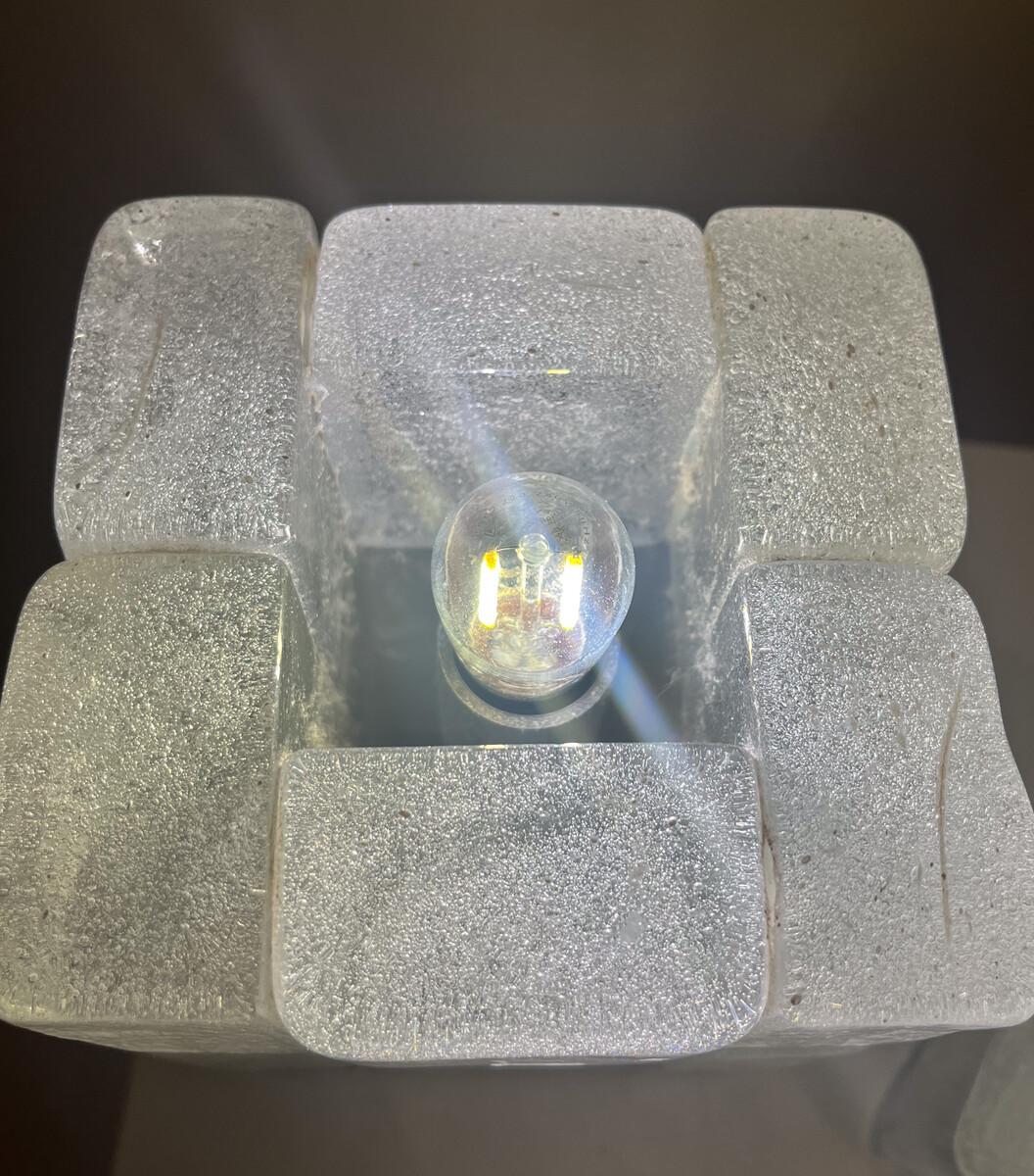 Pair of Glass Tables Lamps by Poliarte, Italy, 1970s For Sale 2