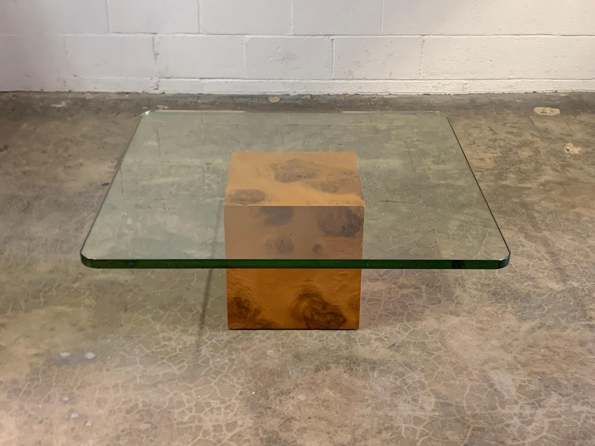 glass cube coffee table