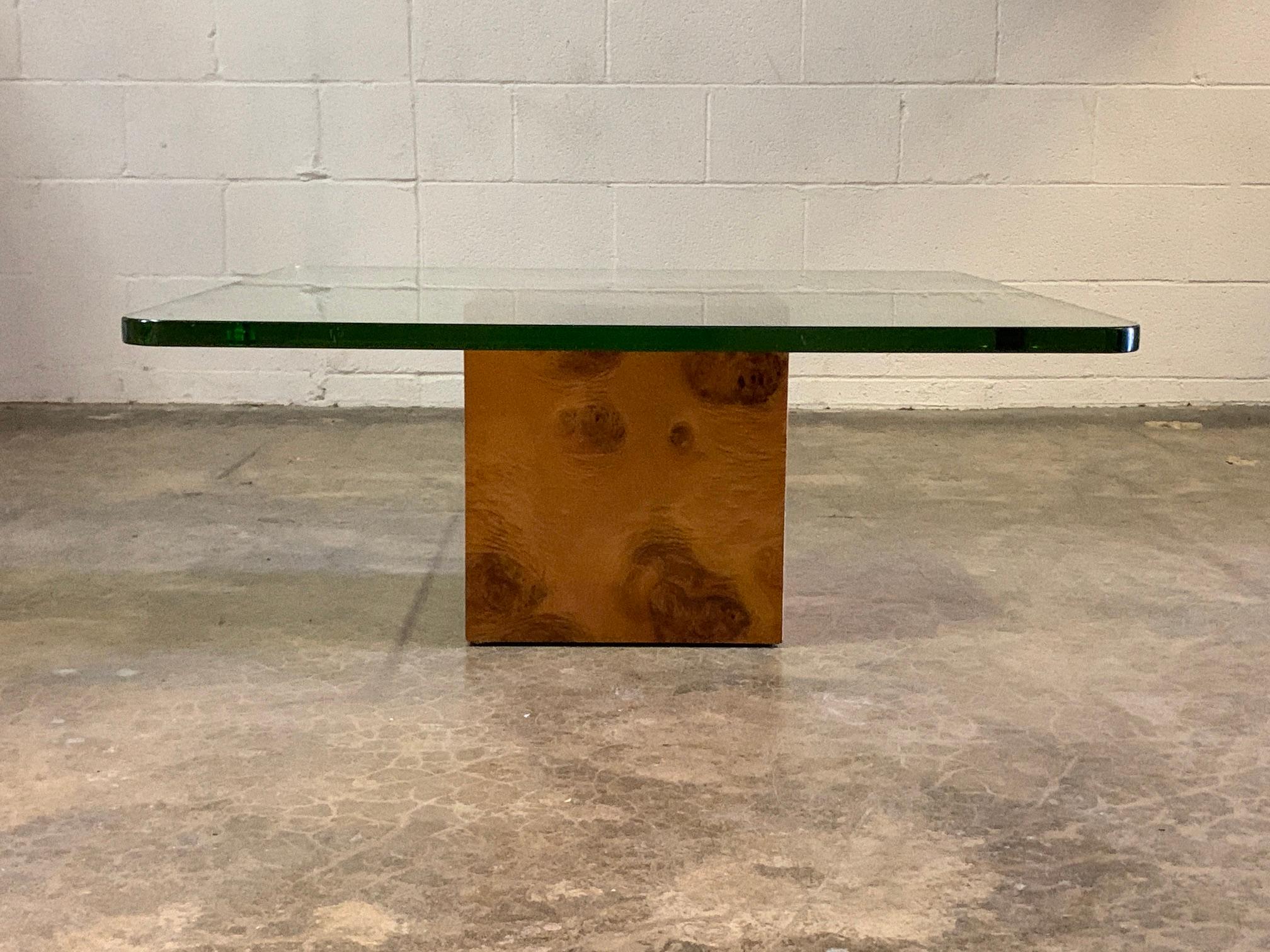 Pair of Glass Top Cube Coffee Tables by Edward Wormley for Dunbar In Good Condition In Dallas, TX