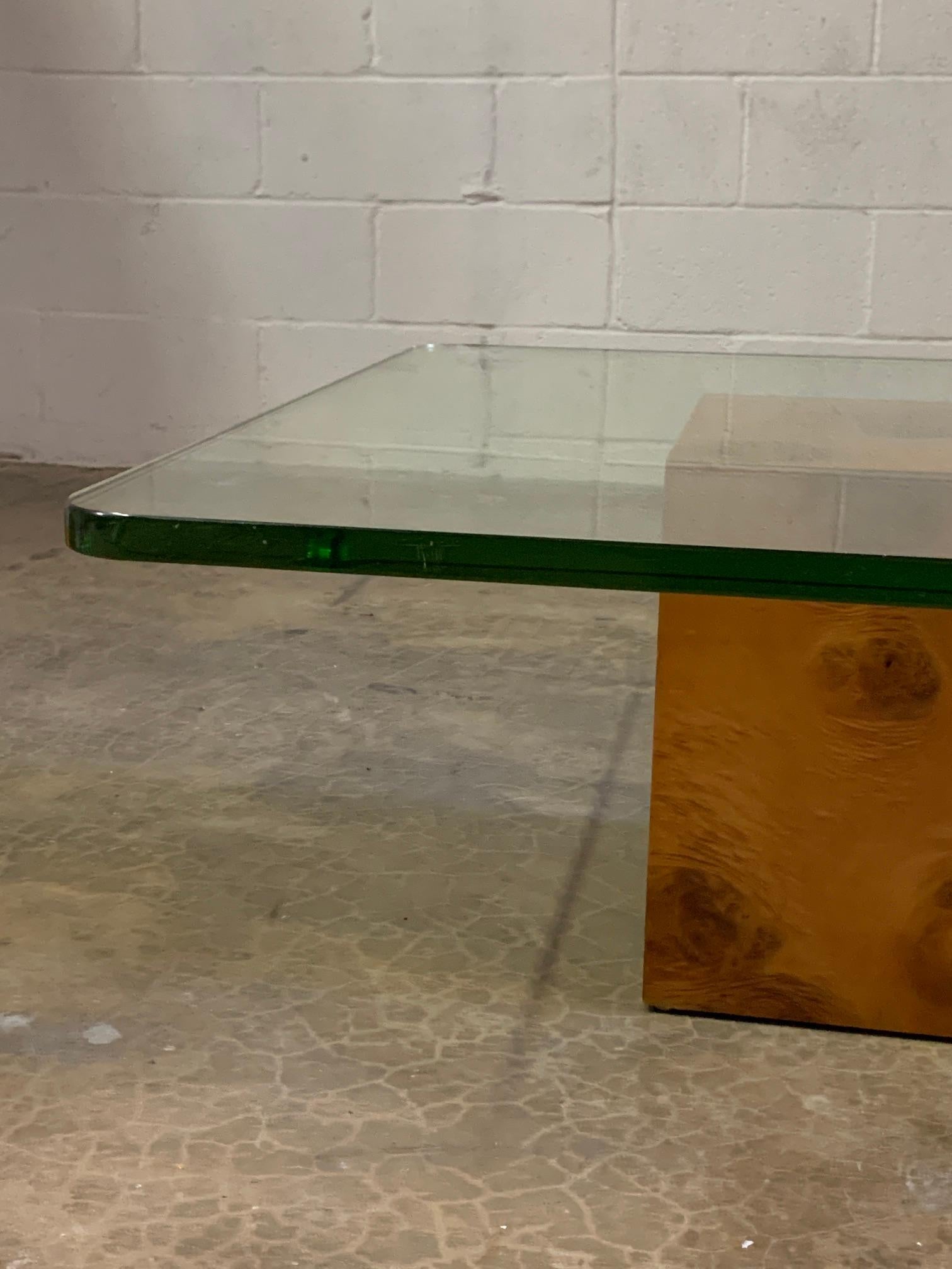 Mid-20th Century Pair of Glass Top Cube Coffee Tables by Edward Wormley for Dunbar