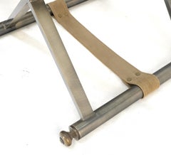 Pair of Glass Top X Bases Smoked Chrome End Side Bed Tables Stands DIA MINT!