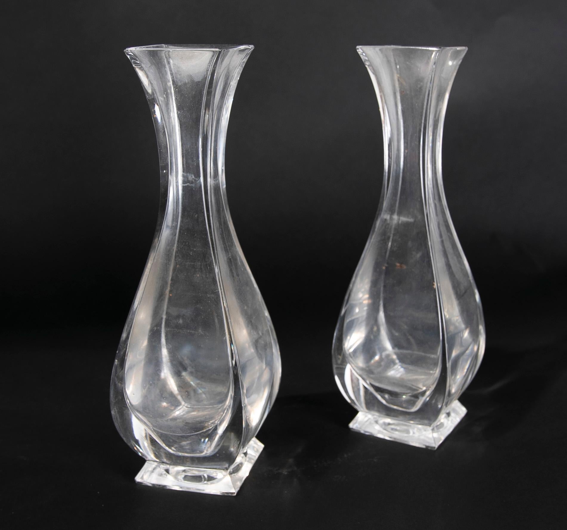 square glass vases