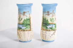 Pair of Glass vases, With Wide Mouth