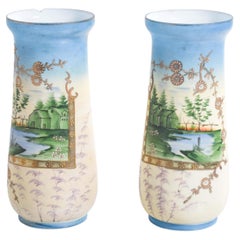 Pair of Glass vases, With Wide Mouth