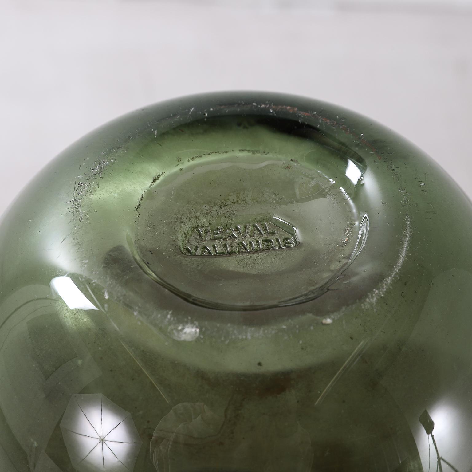 Paire de vases en verre par Verval Vallauris:: circa 1950s 5
