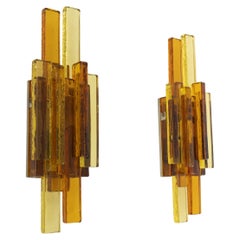 Pair of glass wall lamps by Svend Aage Holm Sørensen, 1960s