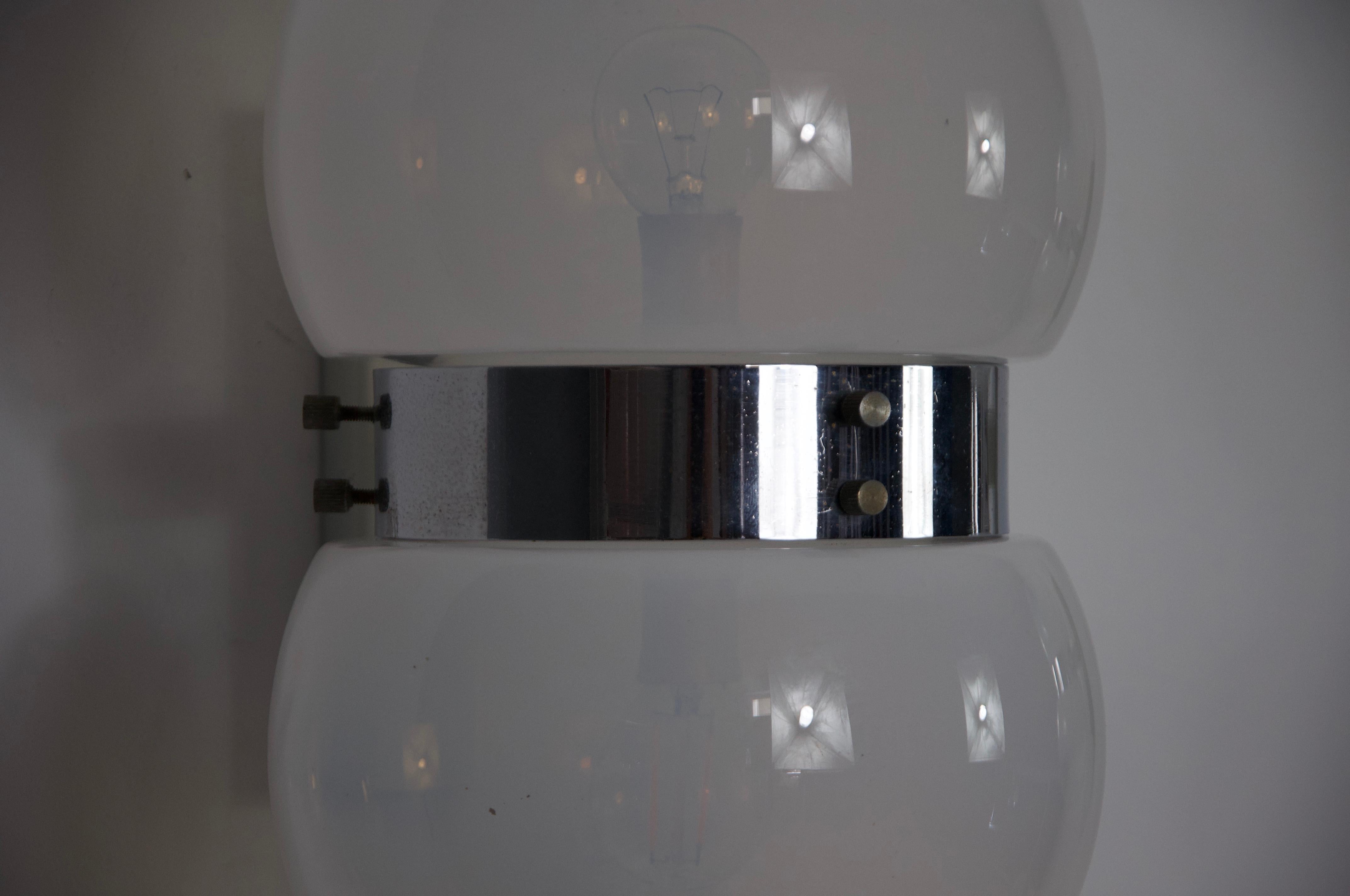 Ein Paar Wandleuchten aus Glas von Sergio Mazza für Artemide, 1960er Jahre, Italien im Angebot 6
