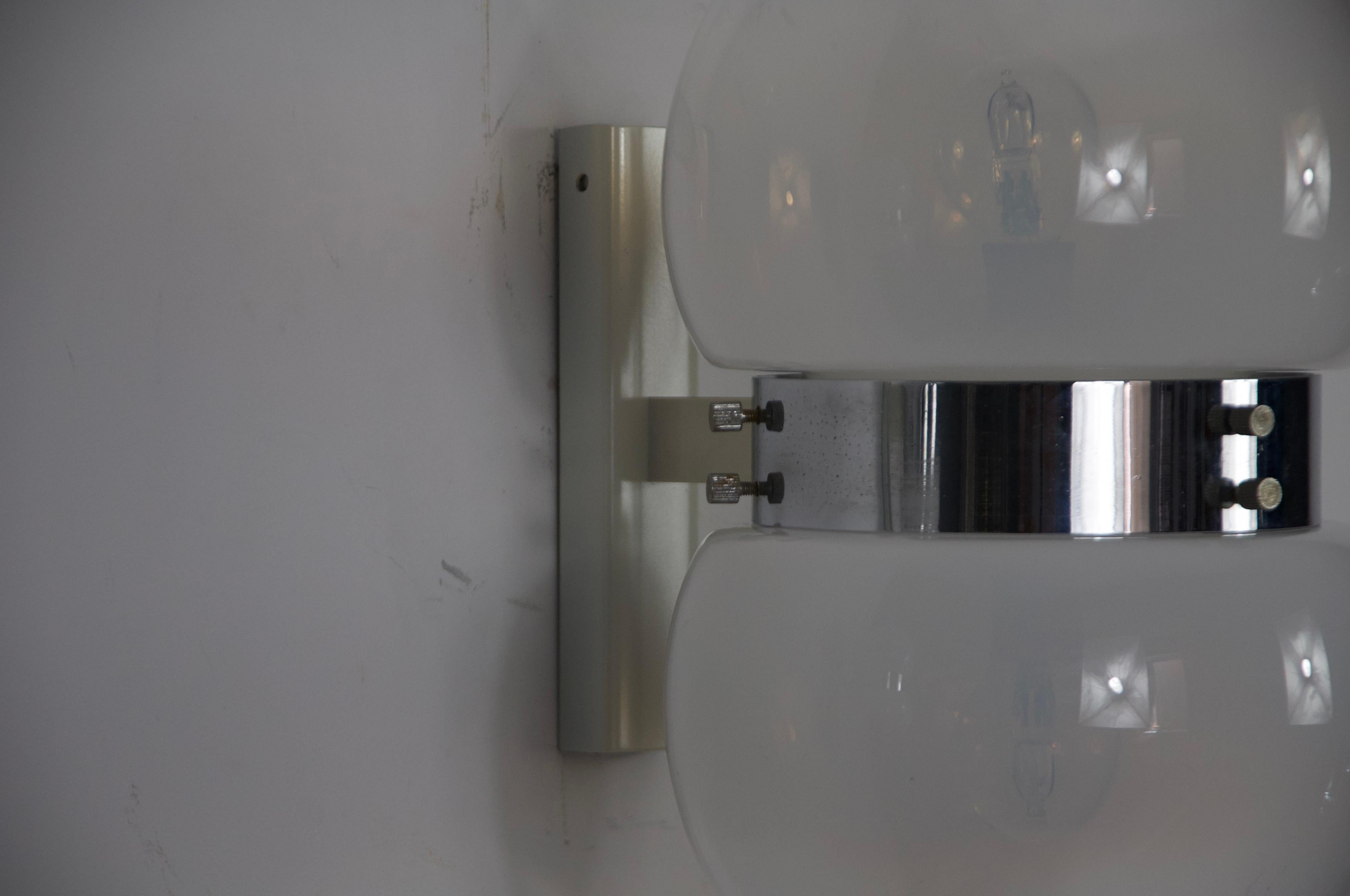 Ein Paar Wandleuchten aus Glas von Sergio Mazza für Artemide, 1960er Jahre, Italien im Angebot 7