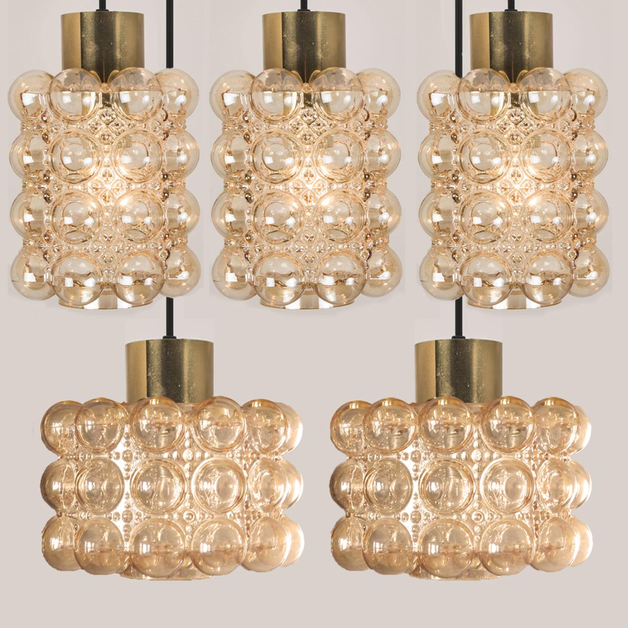 Pair of Glass Wall Lights Sconces by Helena Tynell for Glashütte Limburg, 1960 6