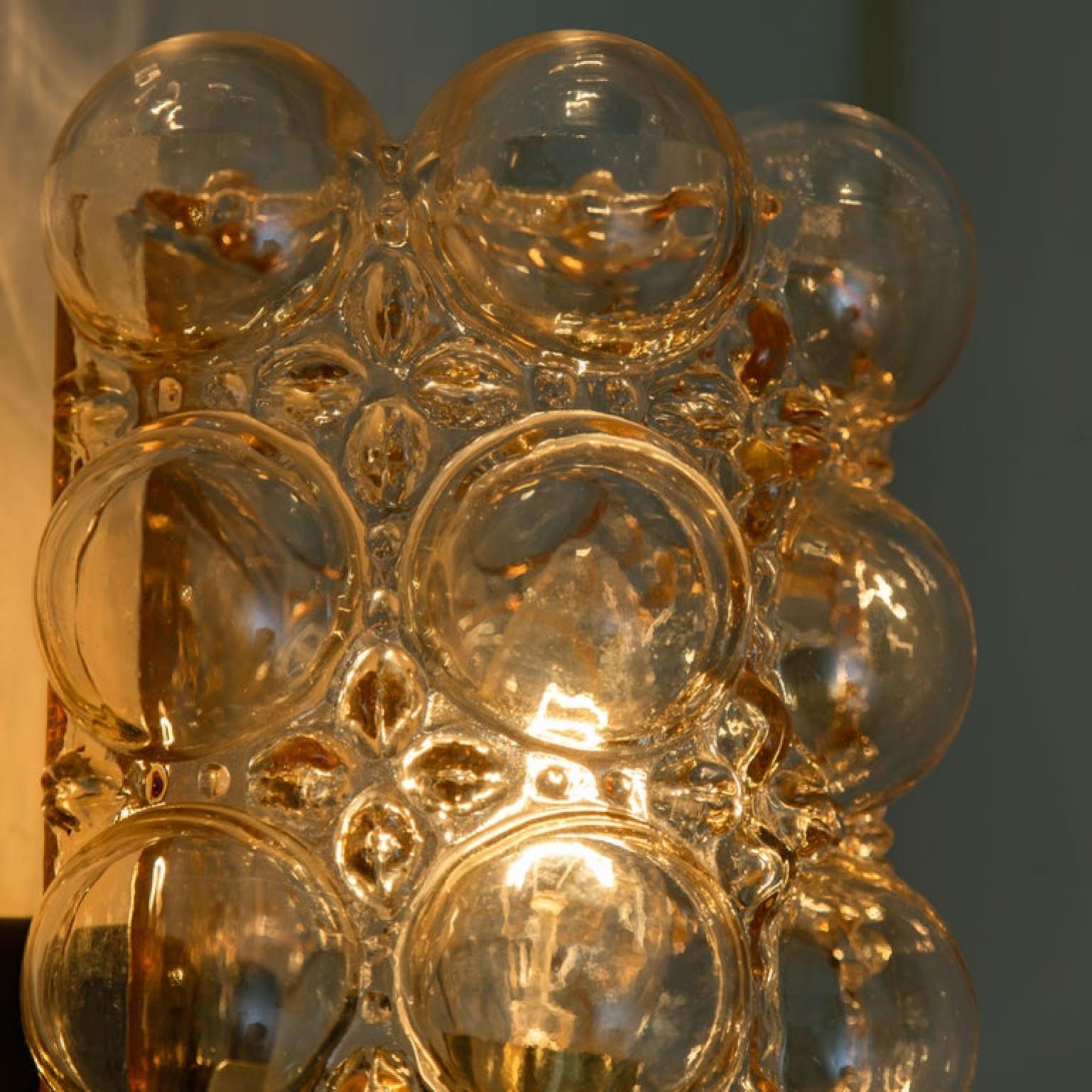 Other Pair of Glass Wall Lights Sconces by Helena Tynell for Glashütte Limburg, 1960