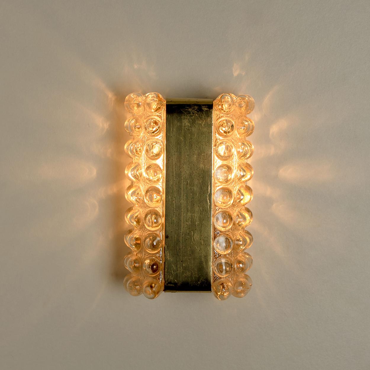 Pair of Glass Wall Lights Sconces in the Style of Helena Tynell, 1960s 2