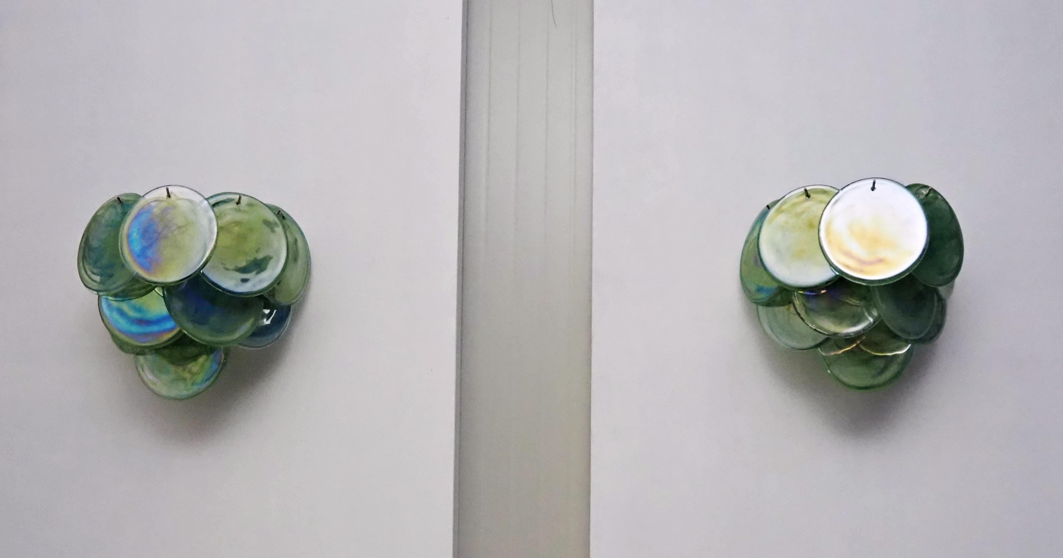 green glass wall sconce