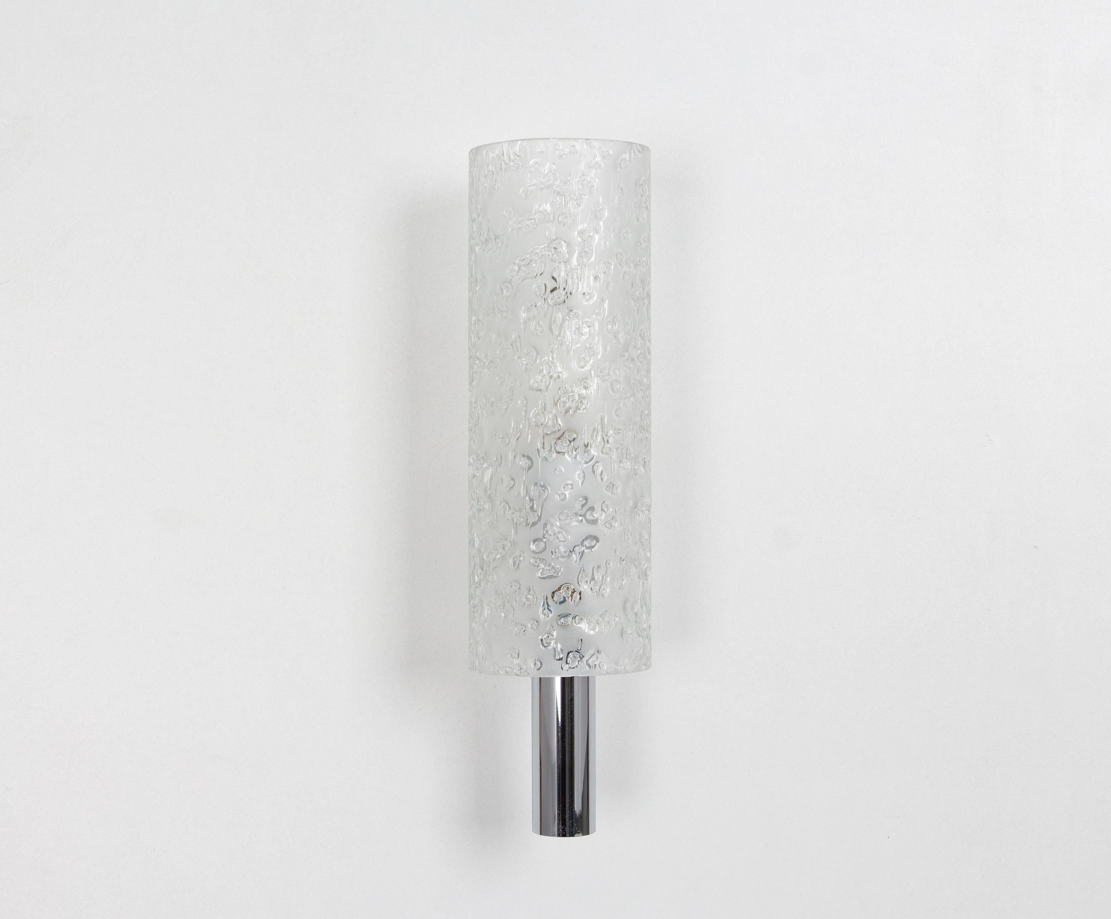 Pair of Glass Wall Sconces by Doria, Germany, 1960s In Good Condition For Sale In Aachen, NRW