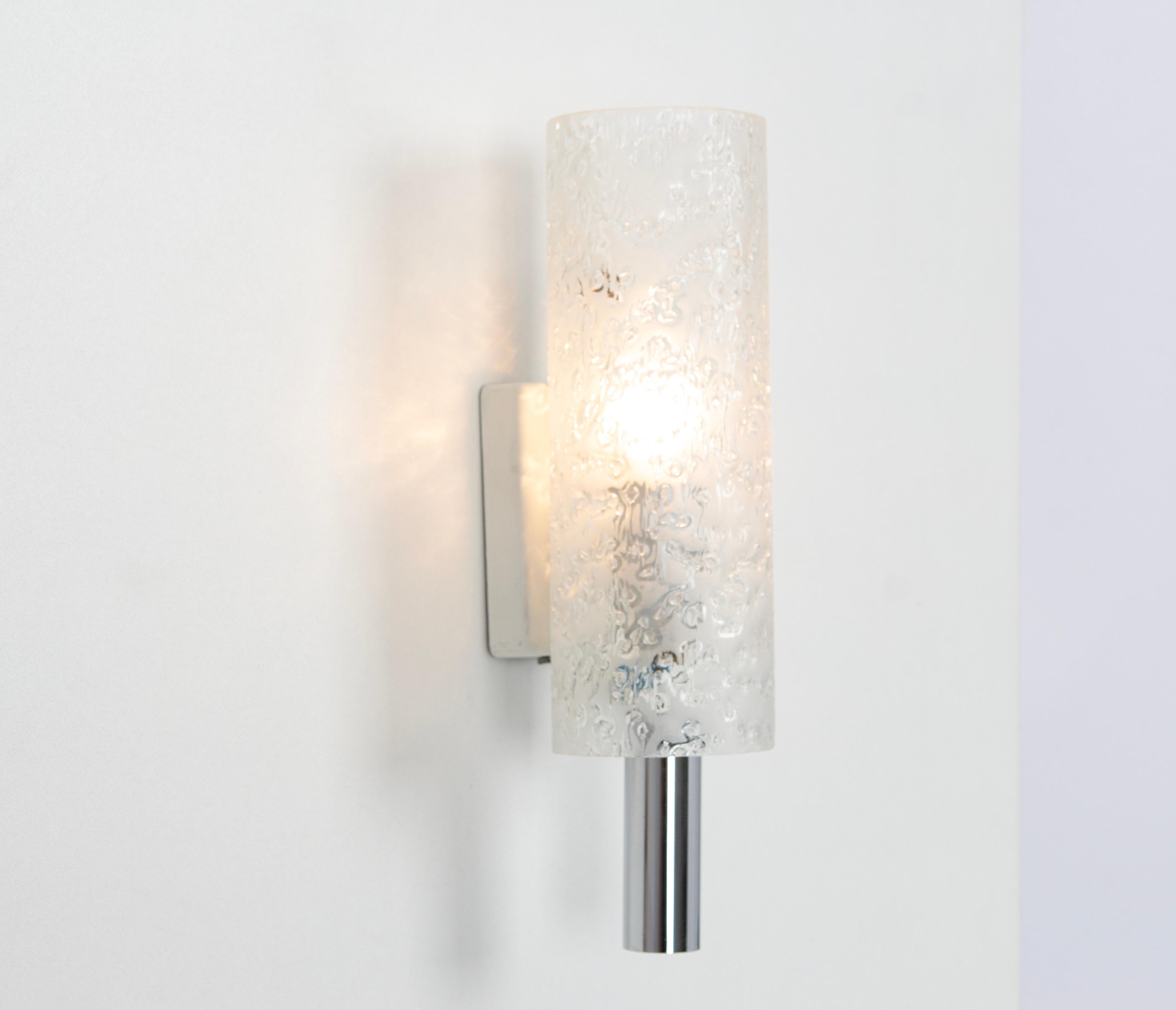 Pair of Glass Wall Sconces by Doria, Germany, 1960s For Sale 2