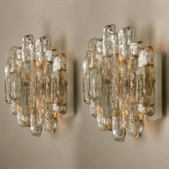 Coppia di lampade da parete in vetro di J.T. Kalmar, Austria