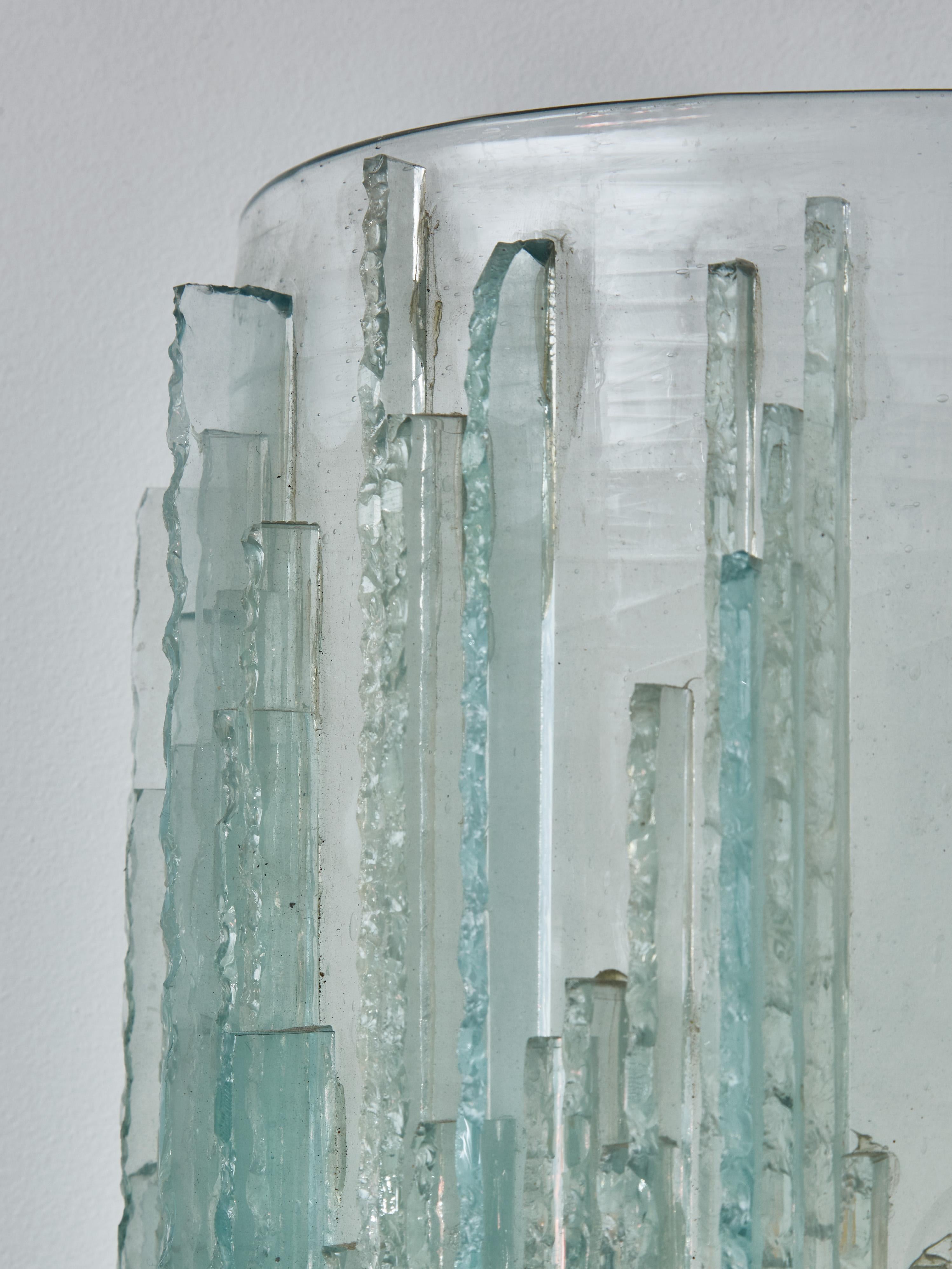 Mid-20th Century Pair of Glass Wall Sconces by Poliarte
