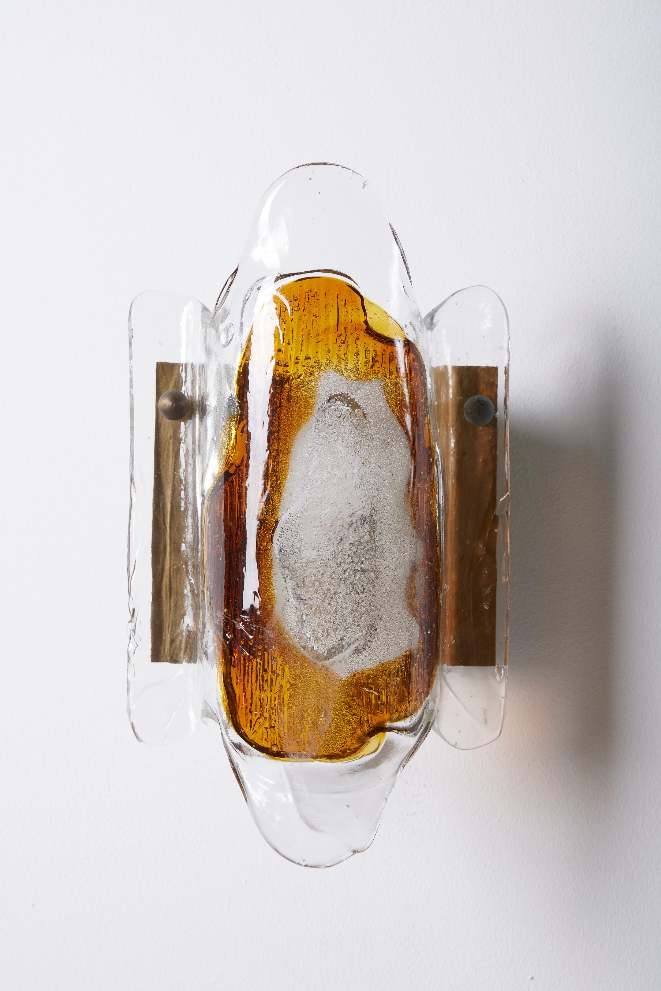 Verre Paire d'appliques murales en verre de SVEND AAGE, années 1950 en vente