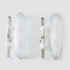 Pair of Glass Wall Sconces by Toni Zuccheri for Venini
