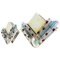 Pair of Glass Wall Sconces 'Chartres' by Willem van Oyen Sr. for RAAK 1970s