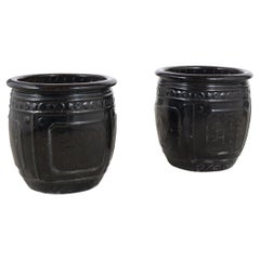 Used Pair of Garden Ceramic Planters